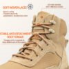 RIELD Men's Military Tactical Boots Lightweight Hiking Jungle Army Combat Work Boots
