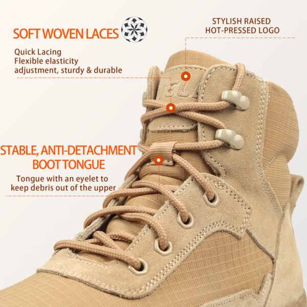RIELD Men's Military Tactical Boots Lightweight Hiking Jungle Army Combat Work Boots