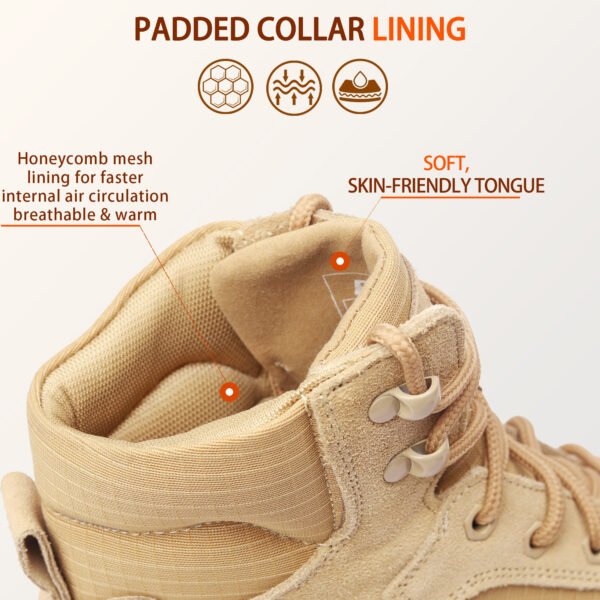 RIELD Men's Military Tactical Boots Lightweight Hiking Jungle Army Combat Work Boots