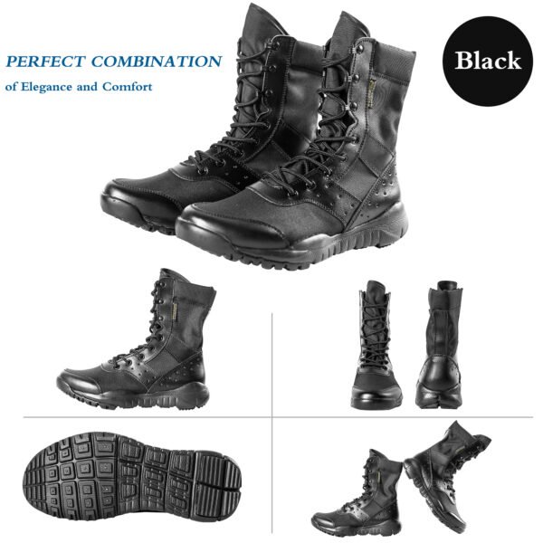 LDB-n5 Men's LD Lightweight Combat Boots Microfiber/Suede Leather Military Tactical Boots