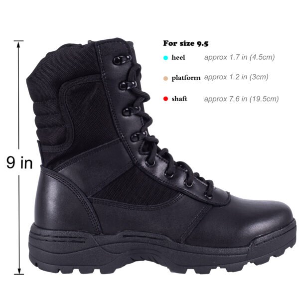 RIELD Men's Military Tactical Work Boots Side Zipper Jungle Army Combat Boots