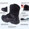 RIELD Men's Military Tactical Work Boots Side Zipper Jungle Army Combat Boots