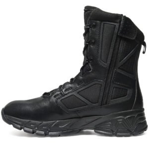 RIELD Men's Military Tactical Work Boots Lightweight Side Zipper Army Combat Hiking Boots