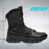 WTHB-2 RIELD Men's Military Tactical Work Boots Lightweight Side Zipper Army Combat Hiking Boots