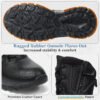 WTHB-5 RIELD Men's Military Tactical Work Boots Lightweight Side Zipper Army Combat Hiking Boots